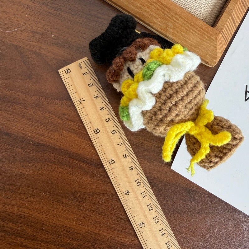Wholesale Crochet Graduation Doll Keychain,  Wool Yarn,  Gift for Couples,  Boutique Resale