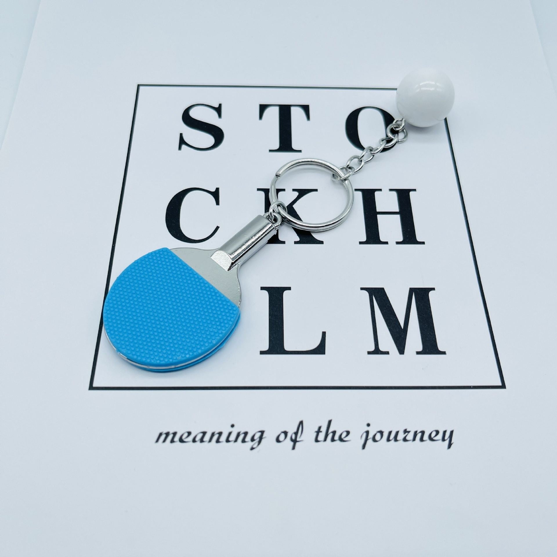 Wholesale  Table Tennis Racket Keychain Metal Sports Keychains