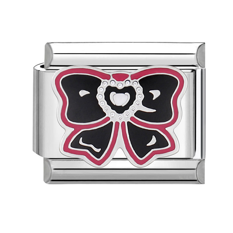 Wholesale Italian Charm Bracelet 9mm DIY Splicing Removable Stainless Steel Black Series Composable Bracelet