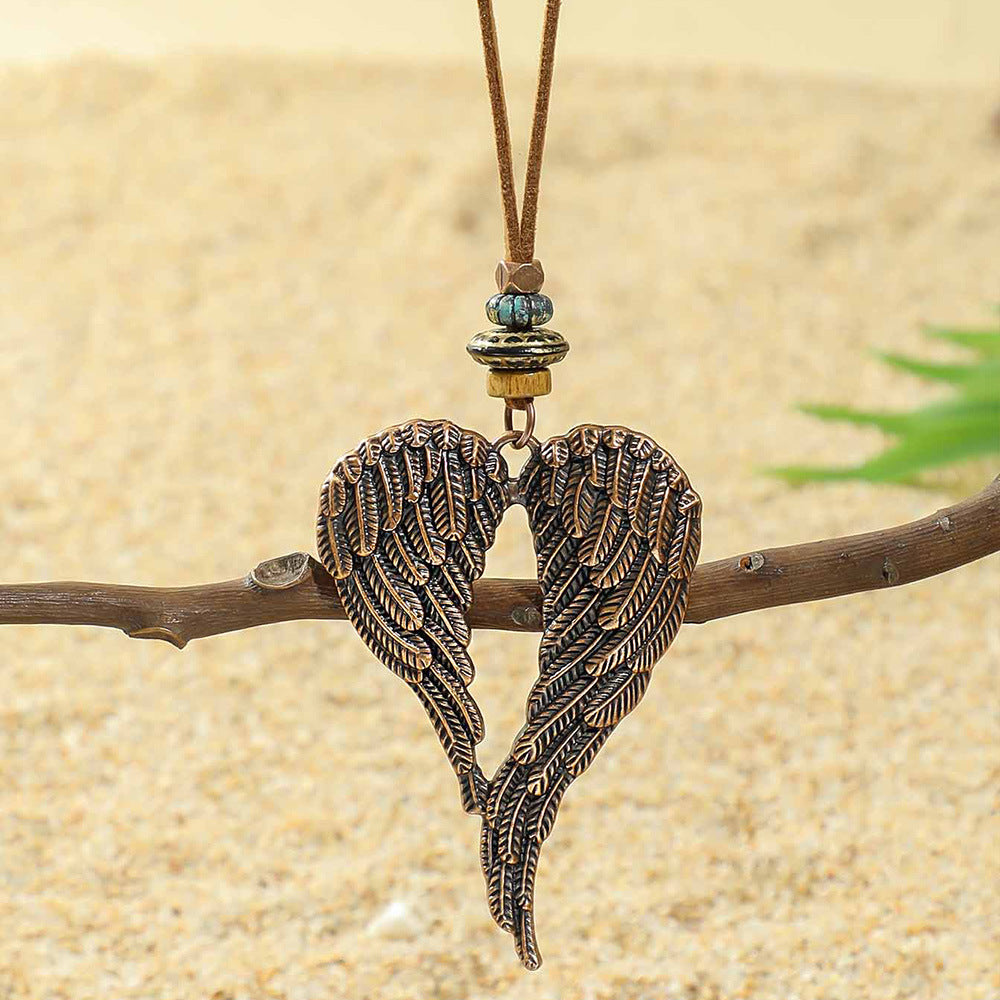 Wholesale Retro Ethnic Style Hollow Leaf Butterfly Dragonfly Necklace Zinc Alloy Fashion Jewelry Accessory