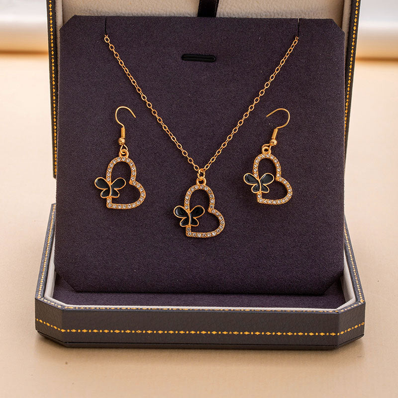 Wholesale Love Butterfly Clavicle Chain Ear Hook  Necklace