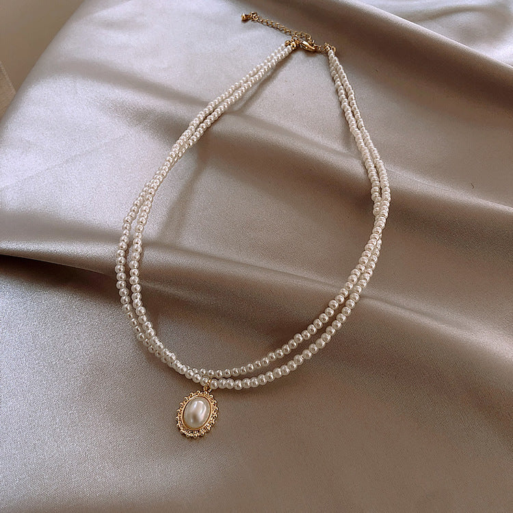 Wholesale  Double Layer Pearl Necklace