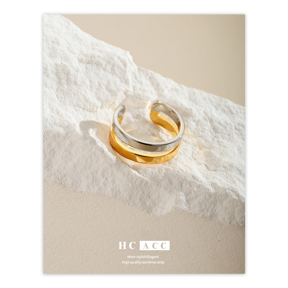Anello semplice di senso di nicchia freddo per coppie all'ingrosso all-match