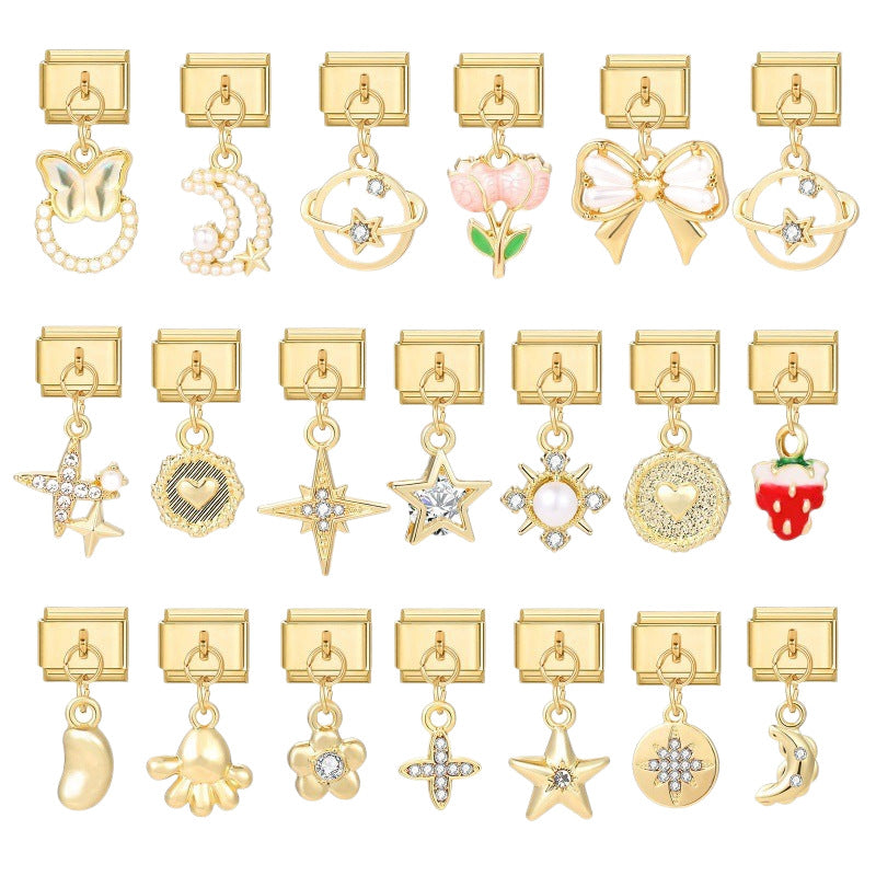 Wholesale 9mm Italian Charm Starter Bracelets DIY Pendant Style Stainless Steel Composable Bracelet