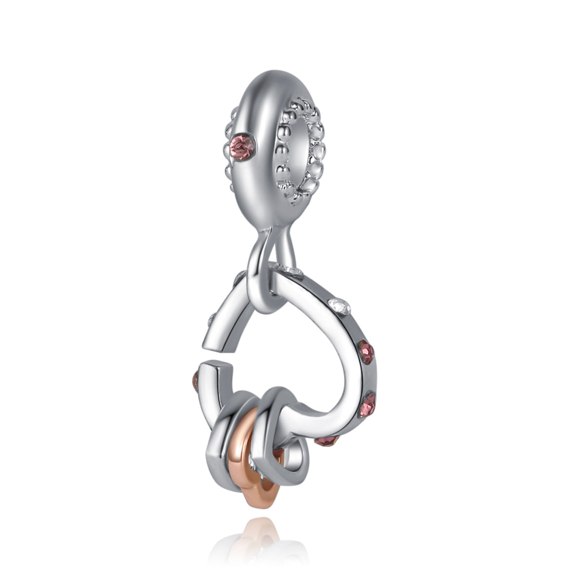 Wholesale 5PCS DIY Heart-shaped Airplane Earth Beaded Bracelet Charms