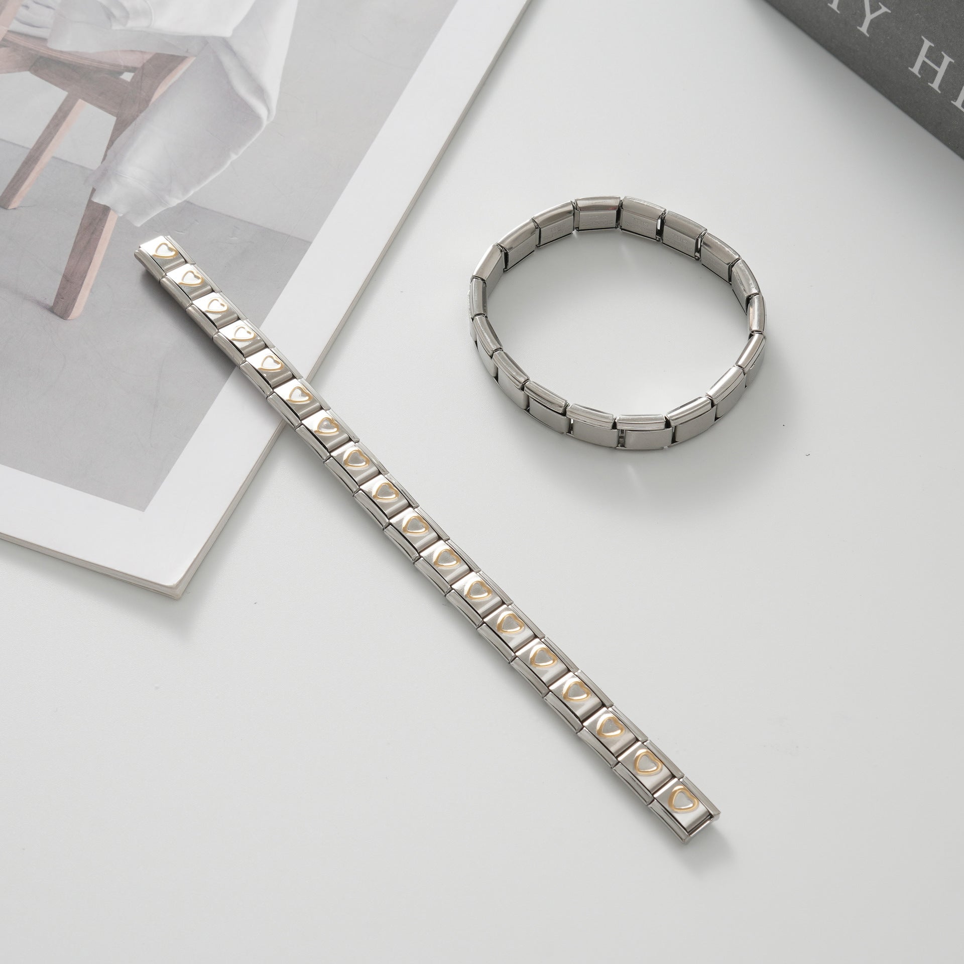 Wholesale Italian Charm Bracelet 9mm DIY Splicing Cute Creative Stainless Steel Composable Bracelet