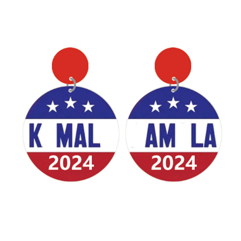 Wholesale 2 Pairs/Pack Red White Blue Wood Earrings ACC-ES-HY165