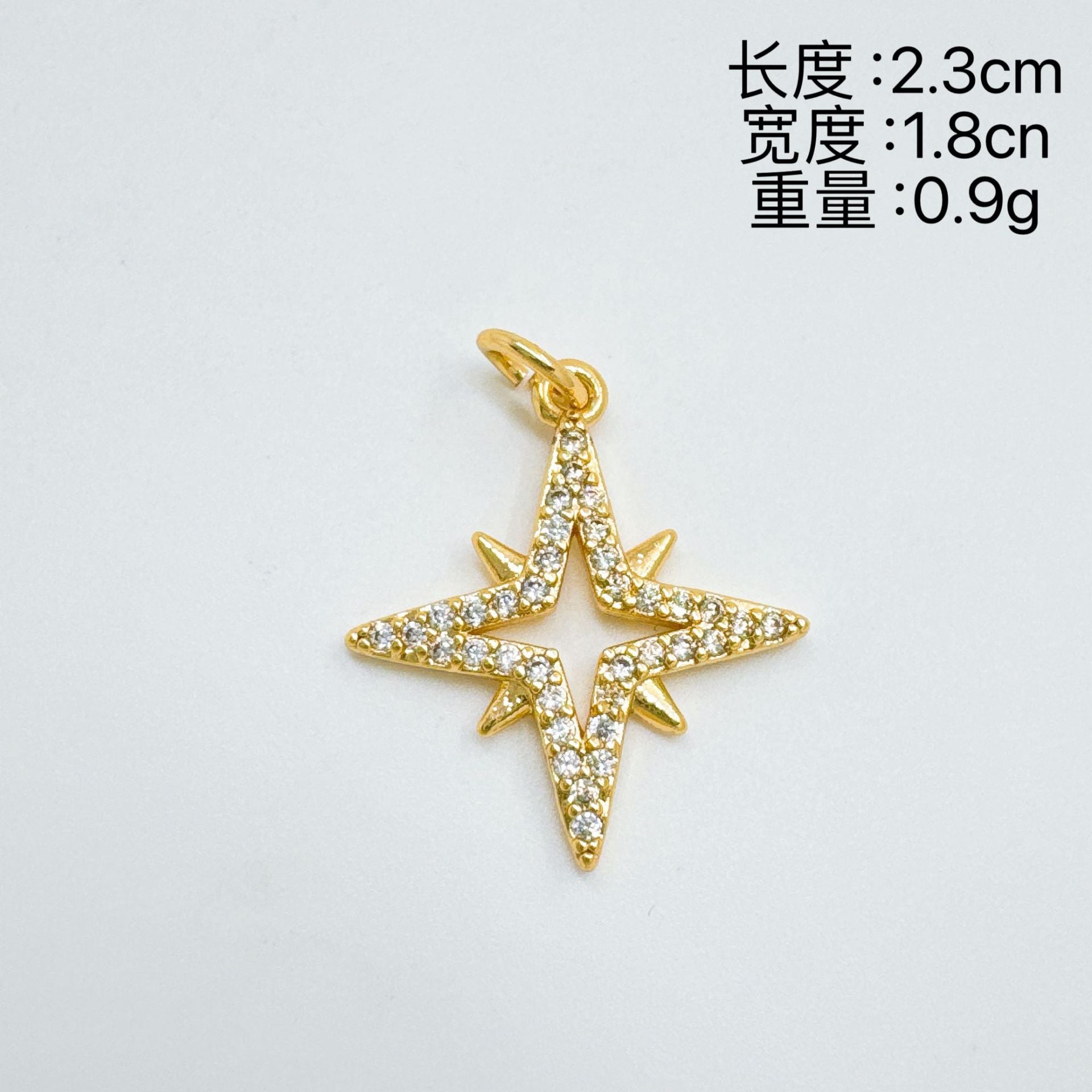 Wholesale Hip-Hop Ins Style Gold Plated Zircon Pendant Necklace for Women Fashion Accessory Boutique Resale