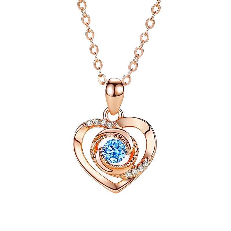 Wholesale s925 sterling silver Eternal Heart Love pendant necklace