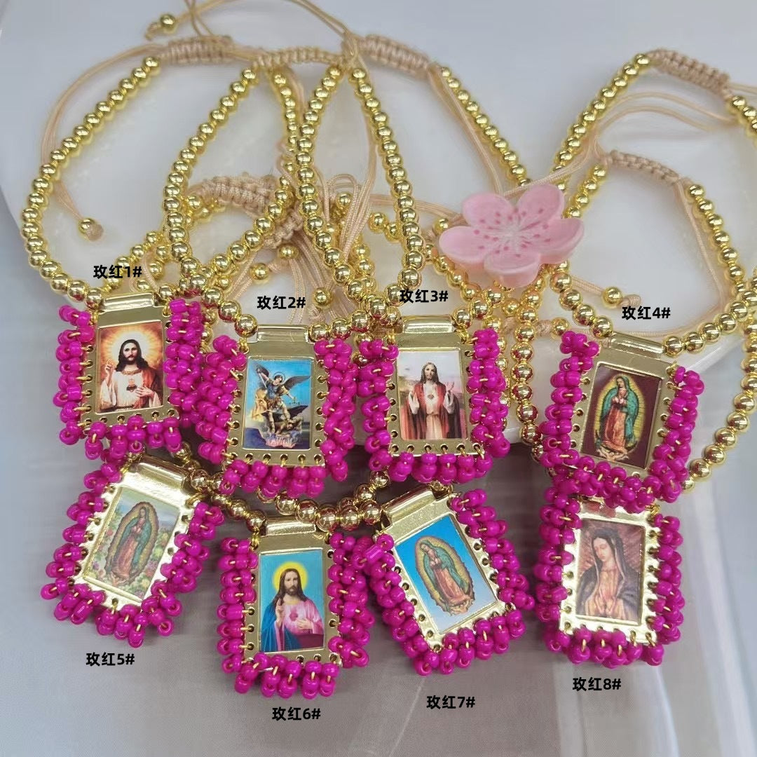 Wholesale Handmade Square Religious Figure Bracelet