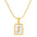 Wholesale stainless steel three-dimensional shell letter necklace