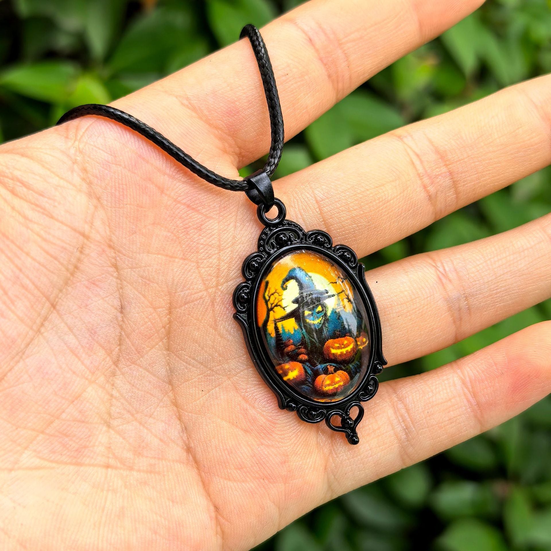 Wholesale  Halloween Dark Series Pu Leather Necklace