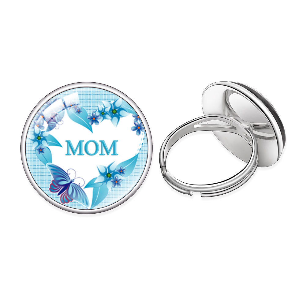 Wholesale mother's love MOM heart-shaped ring