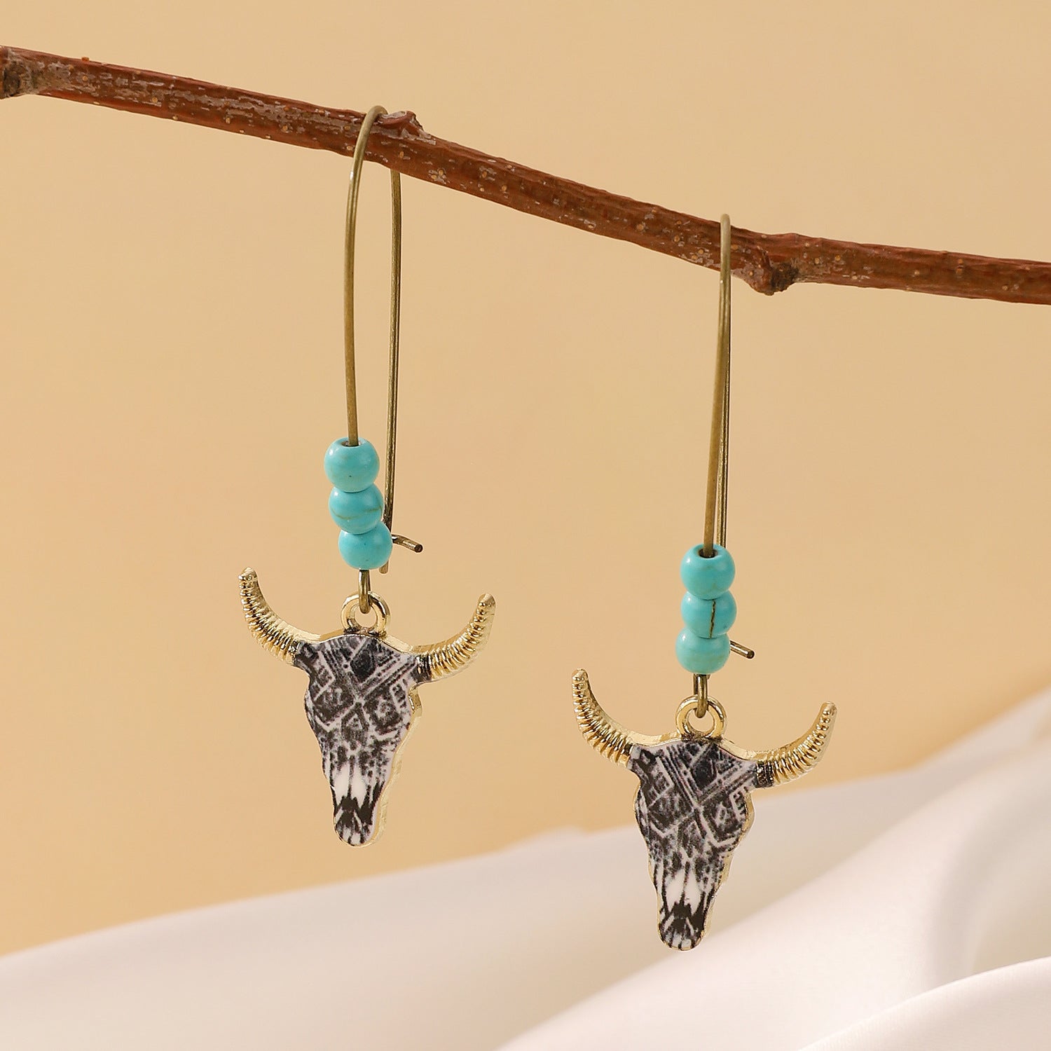 Wholesale  Retro Western Denim Style  Earrings