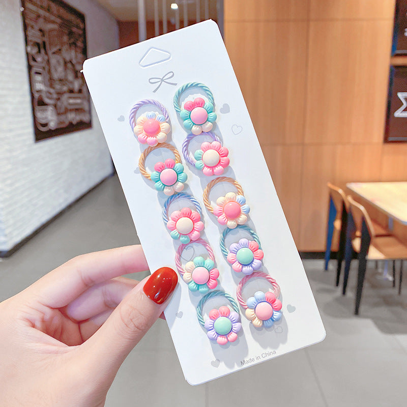 Wholesale 12pcs Children's Cartoon Hair Tie Set Kids Hair Scrunchies ACC-HS-Xinan002