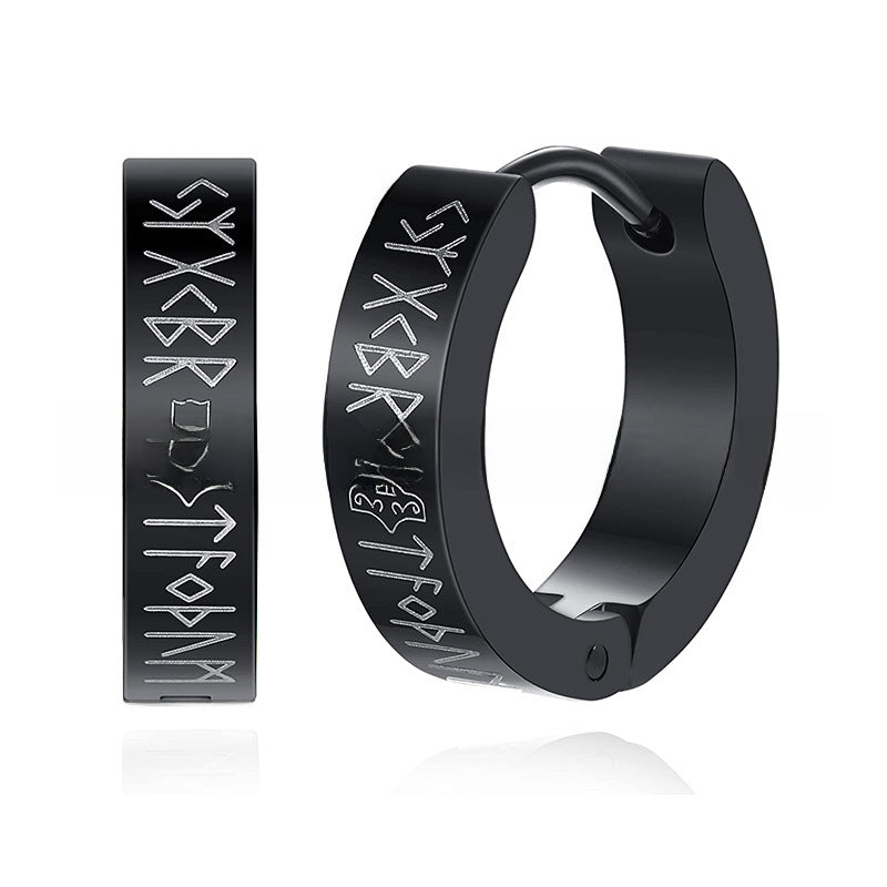 Wholesale 10pcs Stainless Steel Rune Earrings