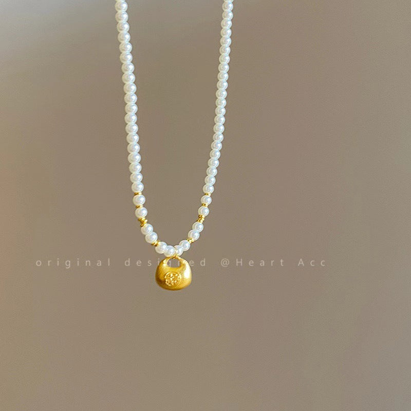 Wholesale Strawberry bubble summer dopamine bow red heart sweet colorful beaded necklace