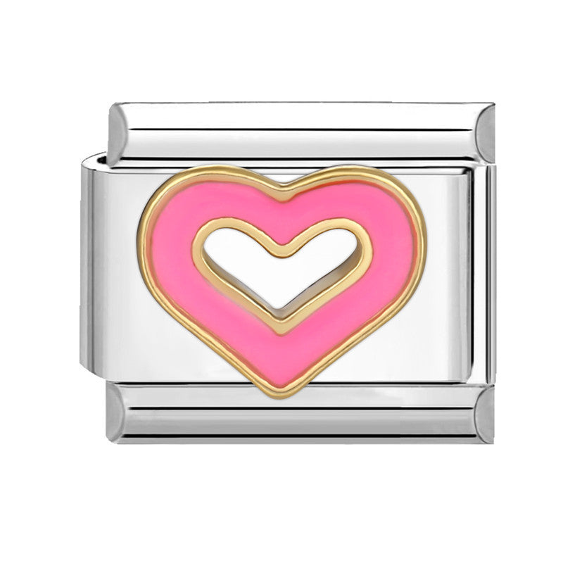 Wholesale Italian Charm Bracelet 9mm DIY Splicing Removable Pink Series Titanium Steel Composable Bracelet