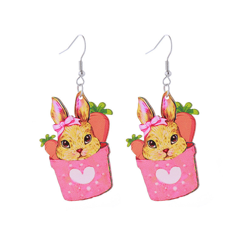 Wholesale Easter Bunny Acrylic Earrings