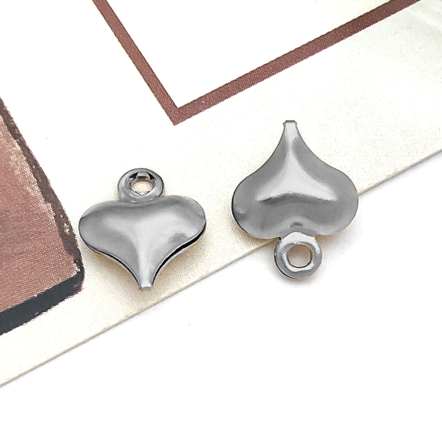 Wholesale Stainless steel vacuum plated hollow angel heart fruit  Charms