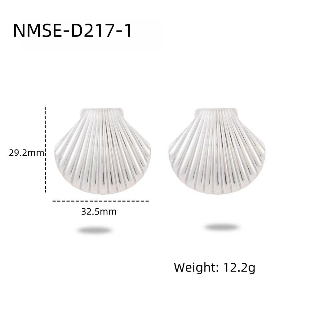 Wholesale marine shell Pearl stainless steel necklace suit