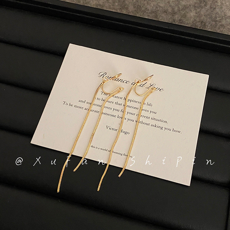 Wholesale Long Tassel Earrings All-match Geometric Ear Jewelry