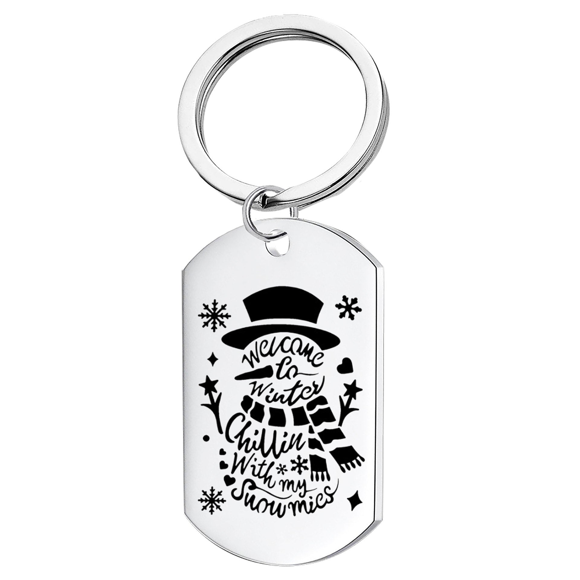 Wholesale Stainless Steel Military Dog Tag Keychain With Christmas Tree Elk Snowman Laser Engraving Holiday Gift