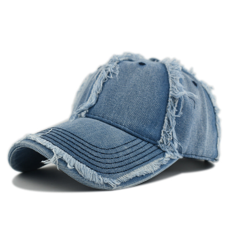 Wholesale Denim Ruffed Soft Top Baseball Cap
