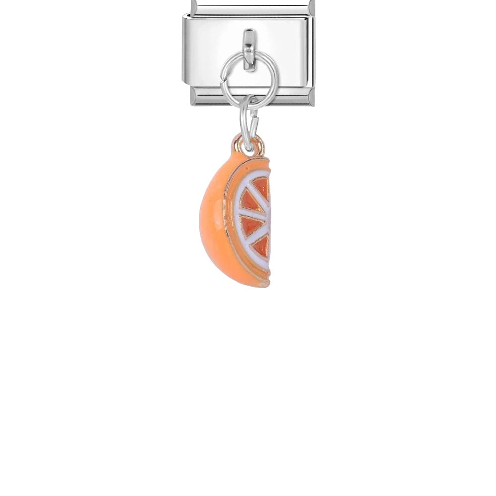 Wholesale Italian Modular Light Orange Titanium Steel Bracelet - DIY Elastic Fashion Accessory,  Boutique Resale Gift