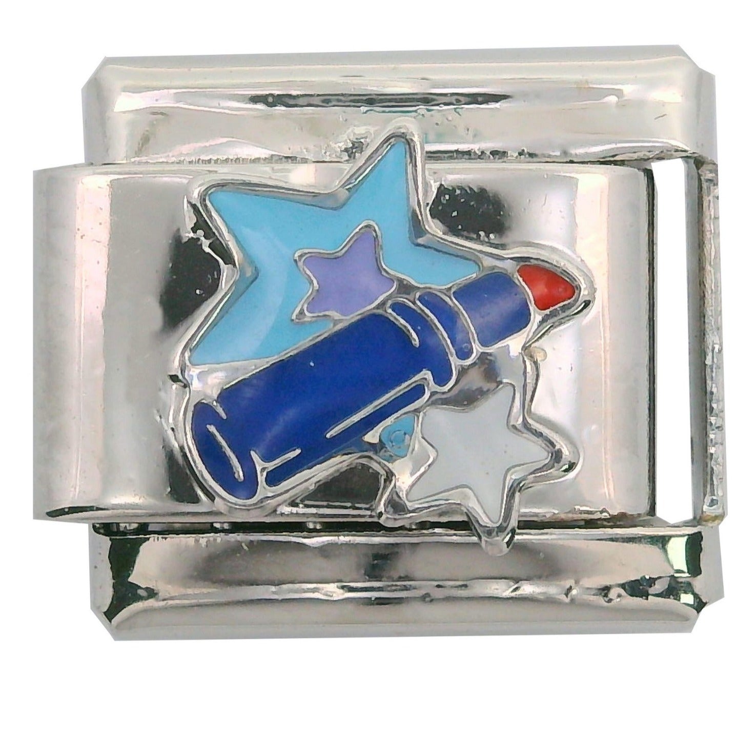 Wholesale 10pcs Italian Charm Bracelet 9mm DIY Splicing Scenery Love Series Stainless Steel Composable Bracelet