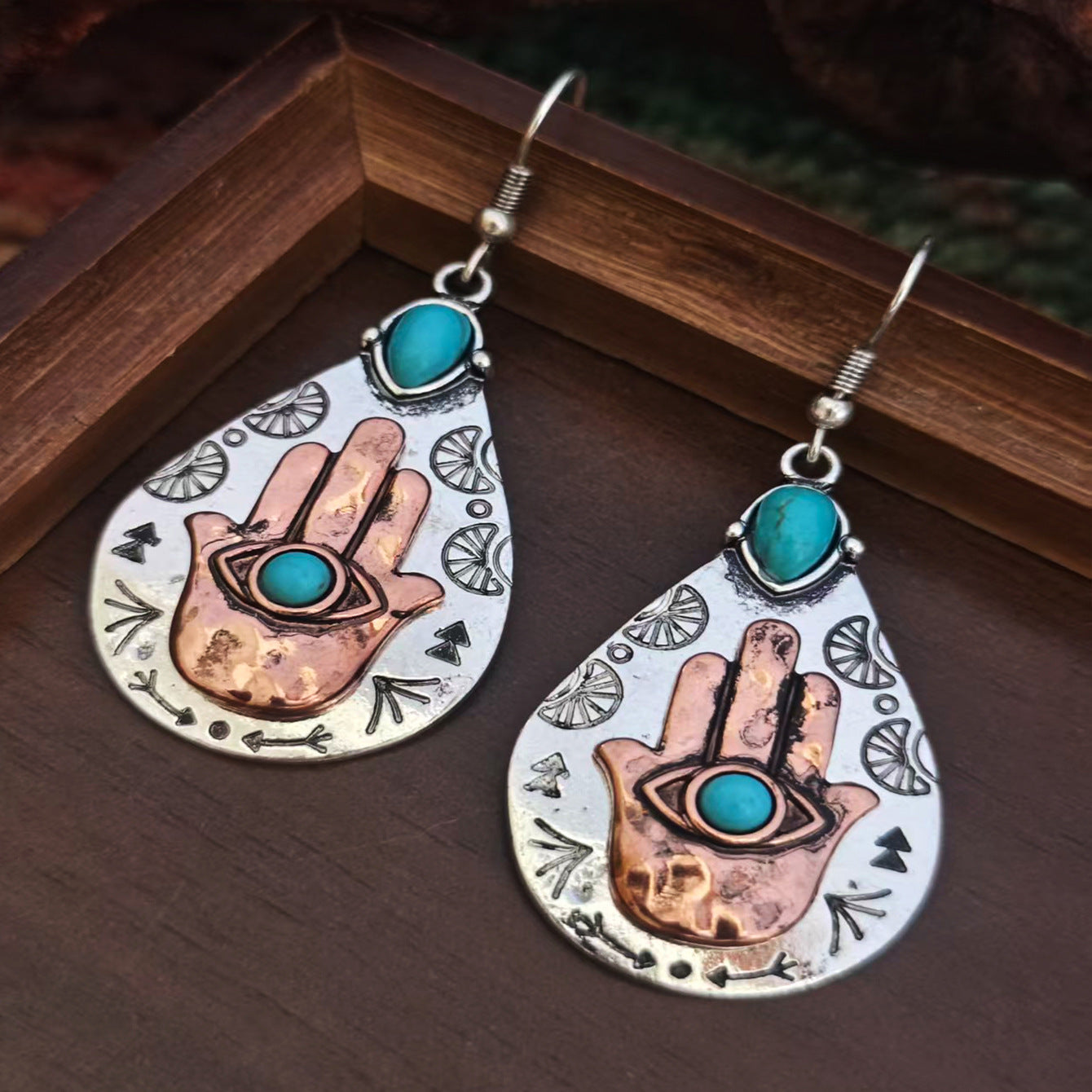Wholesale Zinc Alloy Vintage Bohemian Turquoise Bird Dangle Earrings For Women Everyday Wear