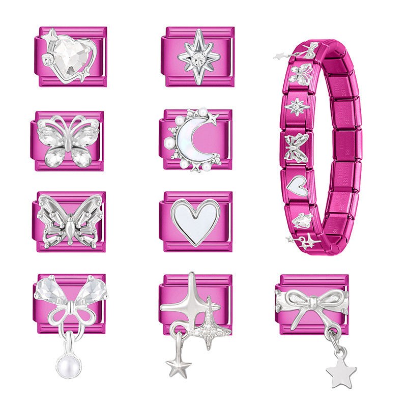 Wholesale 9mm Italian Charm Starter Bracelets DIY Pendant Stainless Steel Composable Bracelet