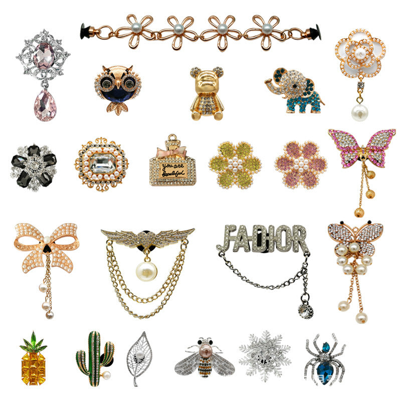 Wholesale  3D Metal Alloy Shoes Accessories Shoes Charms