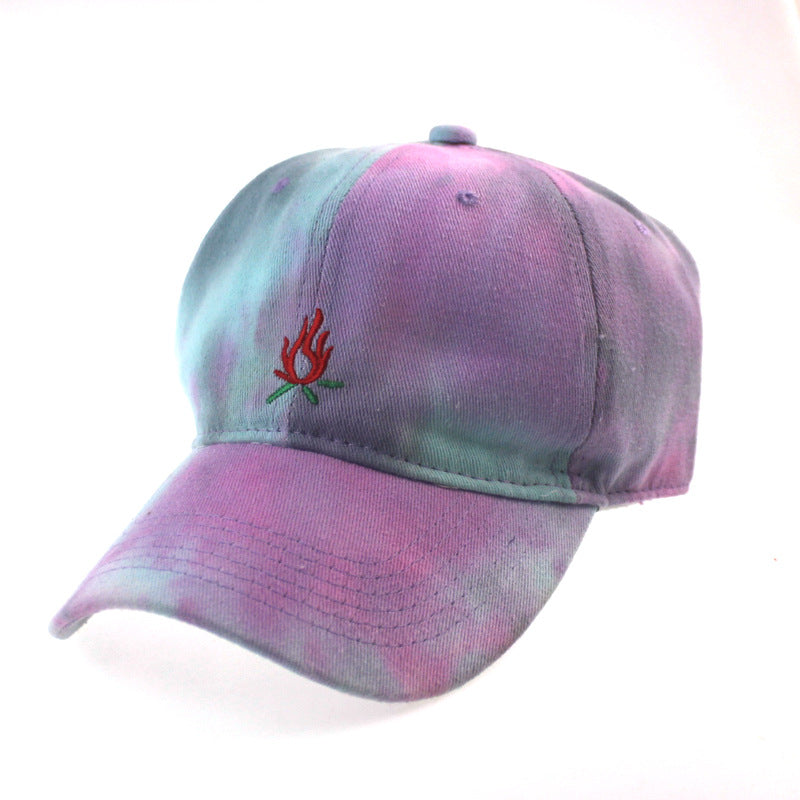 Wholesale Tie-dye Embroidered Coconut Tree Hat Baseball Cap ACC-HT-JiaTuo002