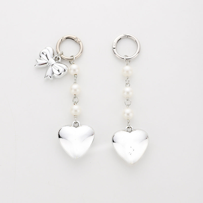 Wholesale Pearl butterfly metal keychain