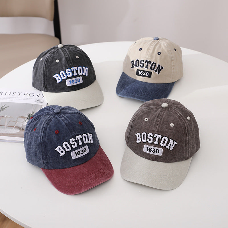 Wholesale Retro Children's Hats Washed Peaked Cap Sun Hat Kids Hat Baseball Cap ACC-KH-WoBang002