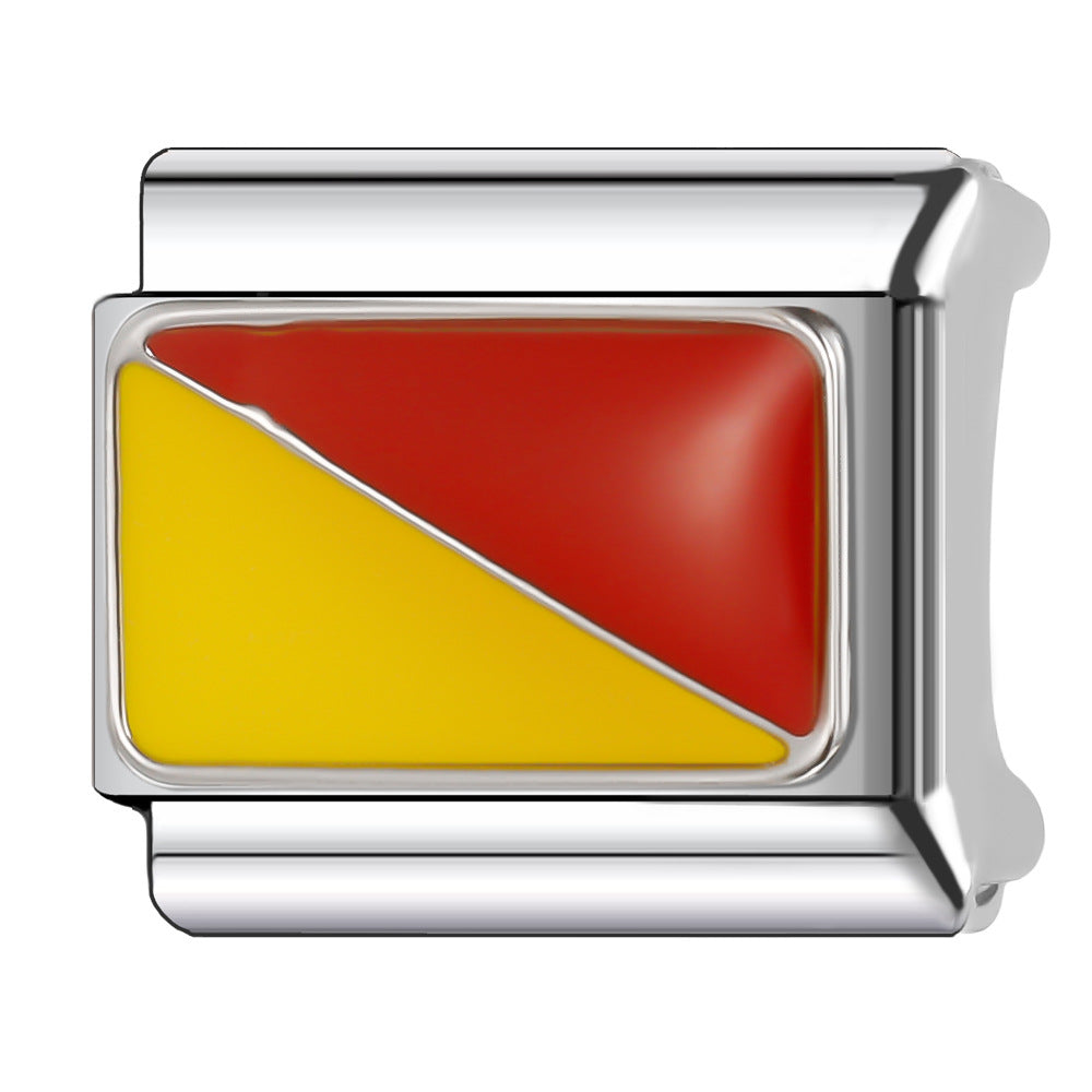 Wholesale Italian Charm Bracelet 9mm DIY Splicing Creative Pattern Stainless Steel Composable Bracelet