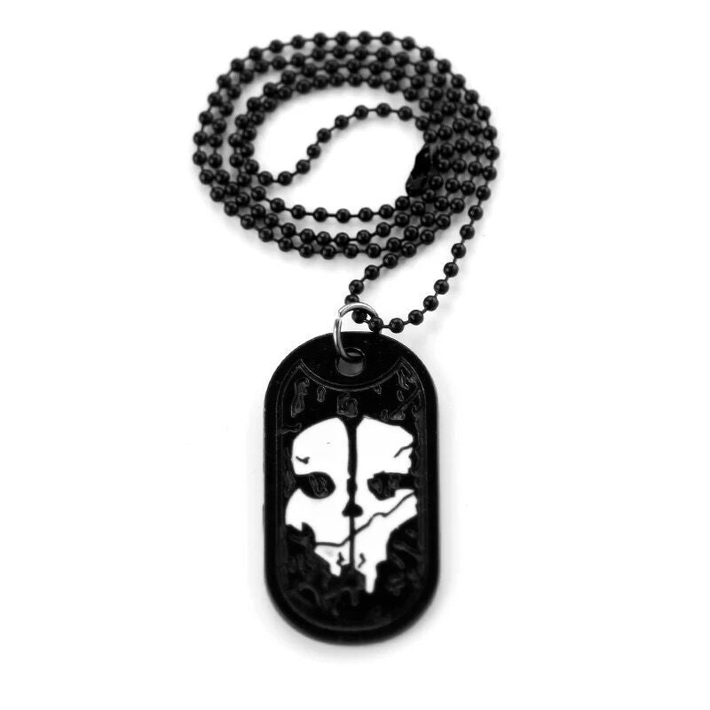 Wholesale  men's skull long pendant  fashion exaggerated punk style military uniform necklace