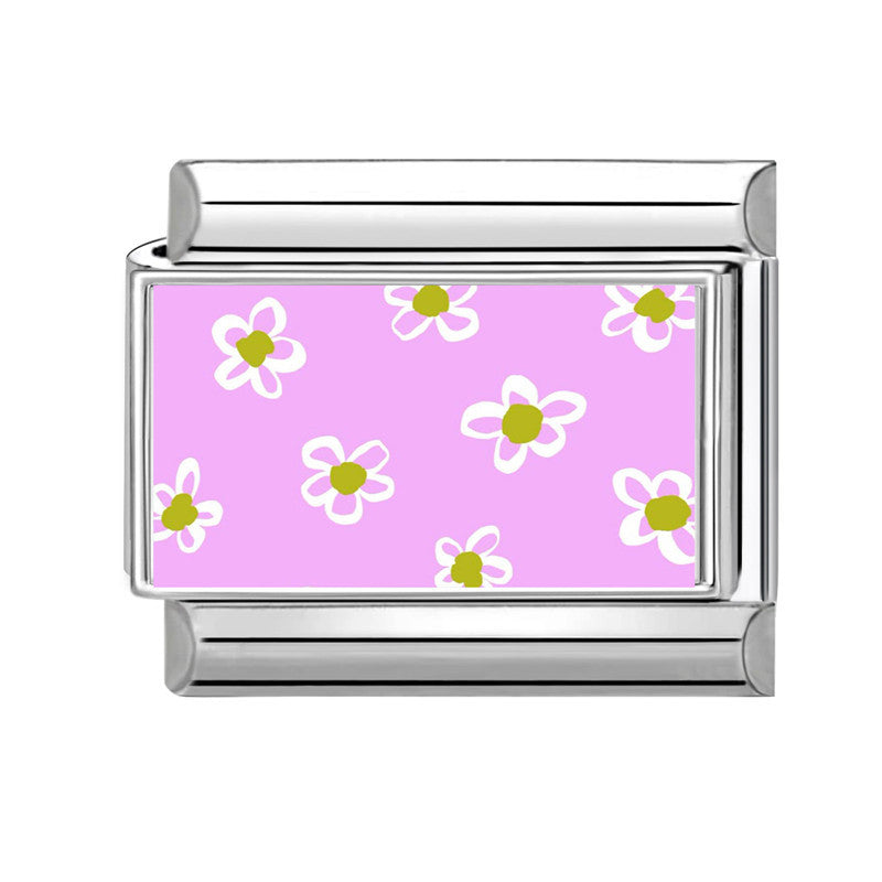 Wholesale 9mm Italian Charm Starter Bracelets DIY Flower Series Stainless Steel Composable Bracelet