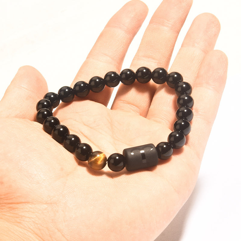 Wholesale Twelve Constellations Elastic Bracelet Tiger Eye Stone Agate Mixed Color Beads Bracelet ACC-BT-zhixiang013