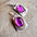 Wholesale Ancient Silver Inlaid Purple Stone Earrings