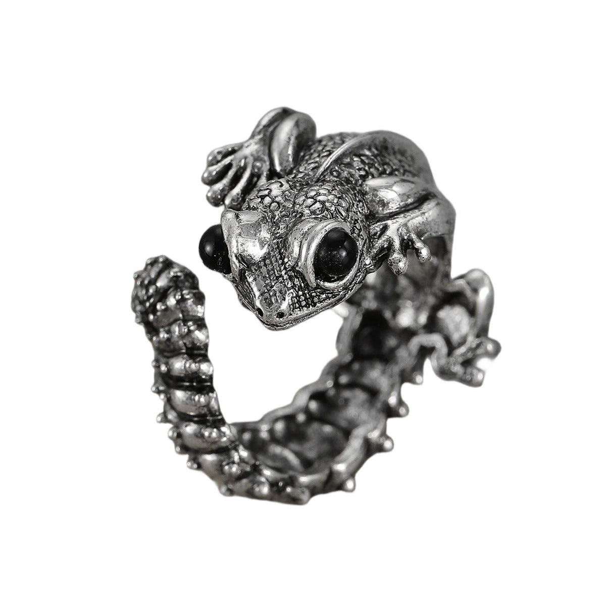 Wholesale Gothic lizard ring punk dark adjustable ring
