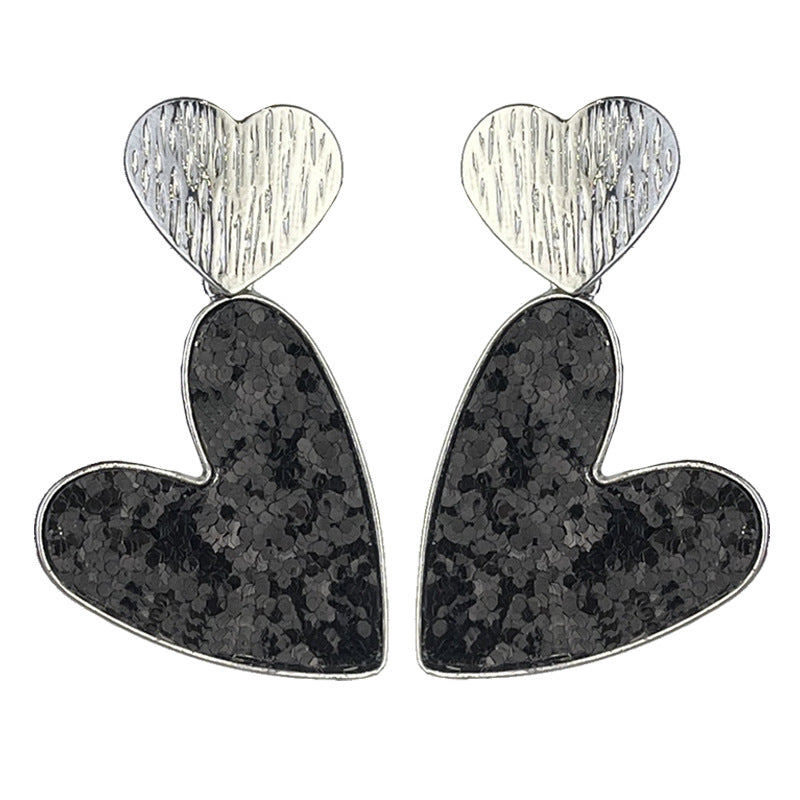 Wholesale 2 Pairs/pack Valentine's Day Double Heart Symmetrical Earrings ACC-ES-HY204