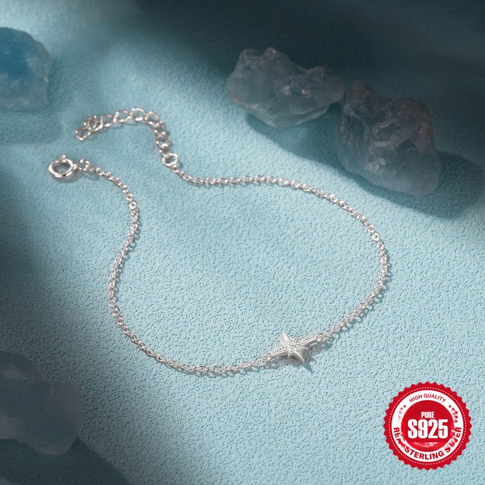 Wholesale  925 sterling silver octagonal star diamond bracelet