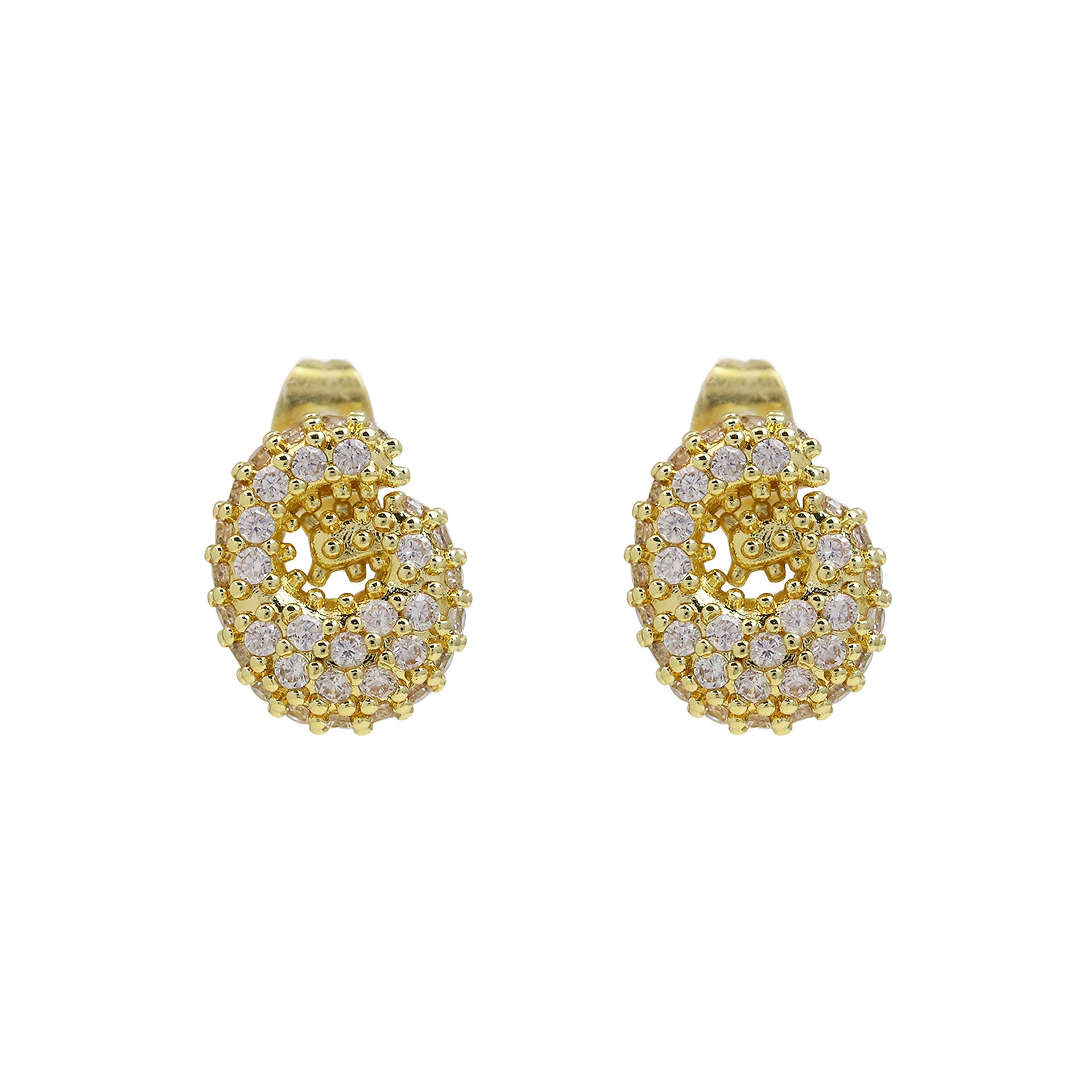 Wholesale 18k Brass Balloon Bubble Zircon small size 26 English Cute Letter Earrings