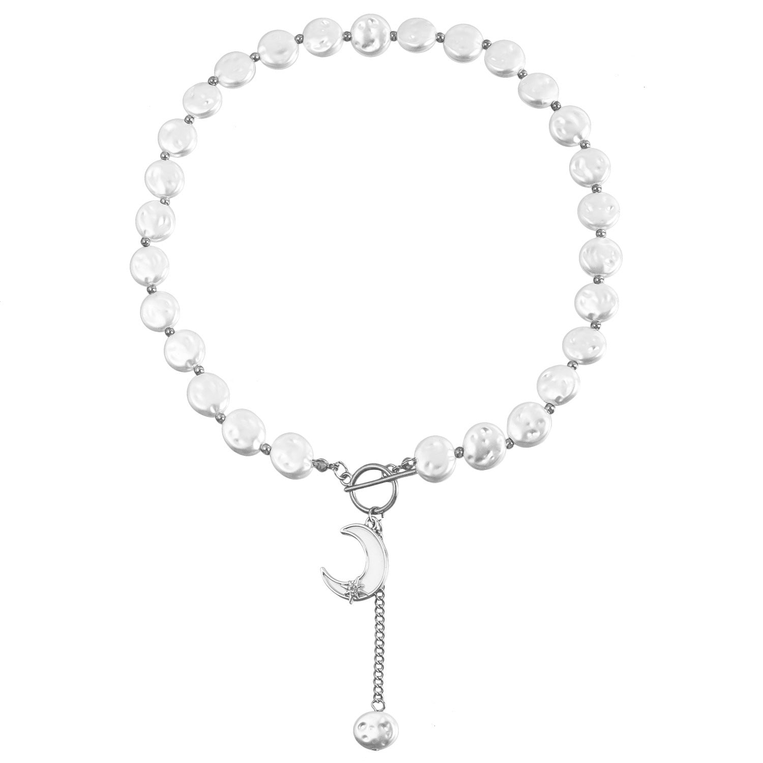 Wholesale Single Layer Baroque Pearl Choker Necklace Tassel Sweater Chain Long Necklace ACC-NE-Miaosi005