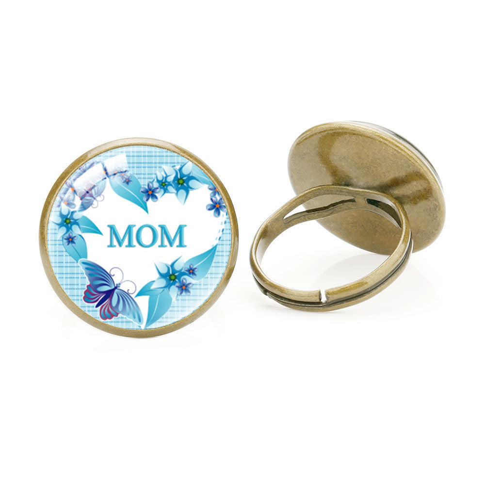 Wholesale mother's love MOM heart-shaped ring