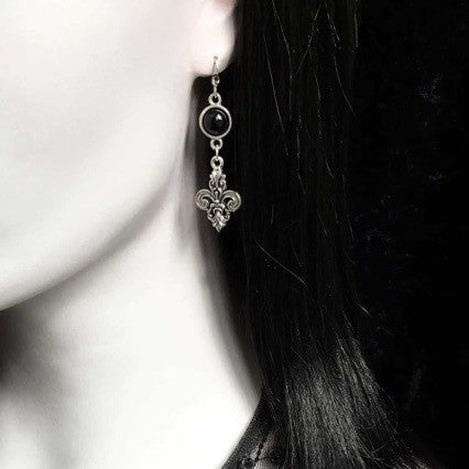 Wholesale Gothic Victorian Style Black Skull Earrings Stainless Steel Fashion Accessory Gift Boutique