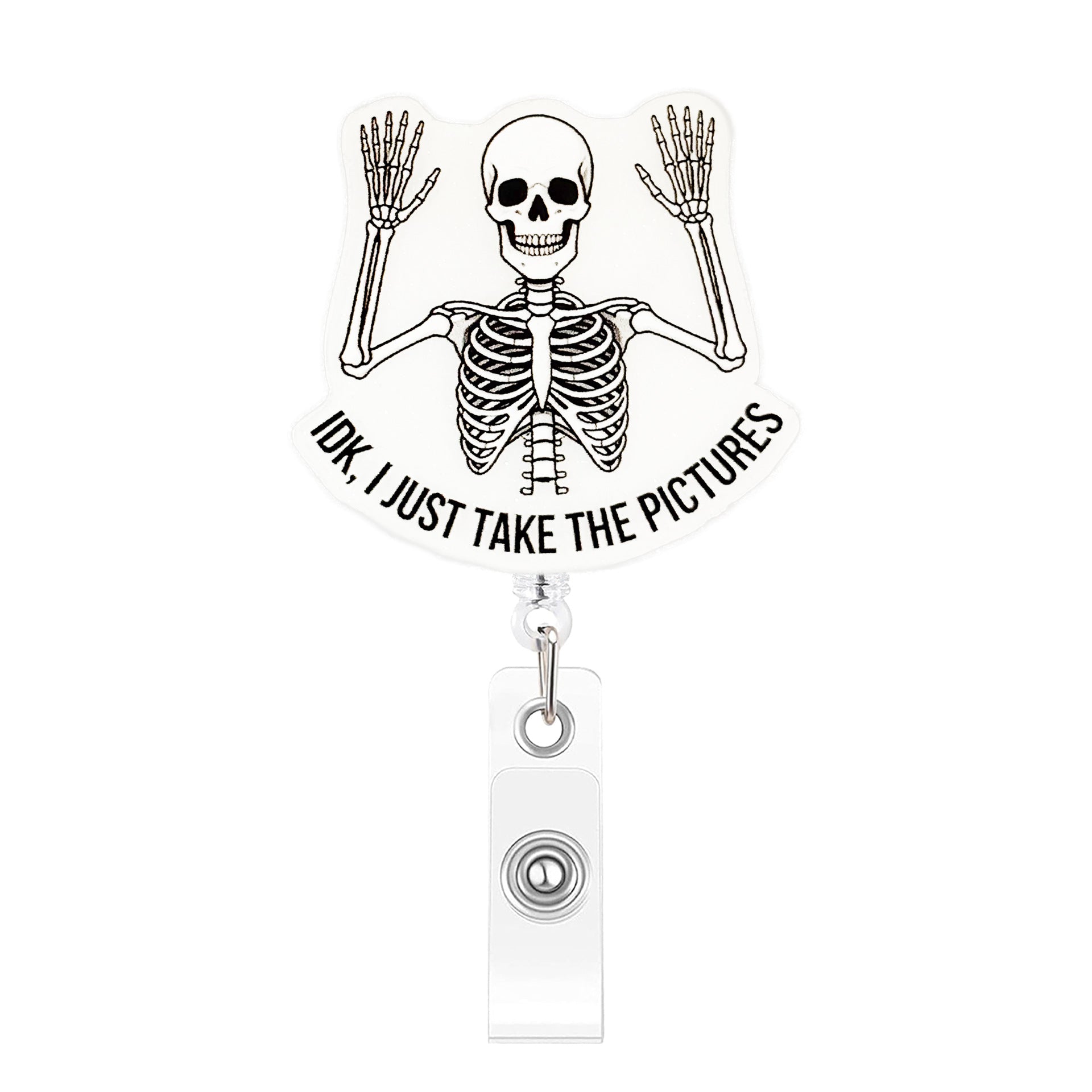 Wholesale Chic  Skull Retractable Badge Holder Plastic ID Card Clip Party Favor Bag Charm