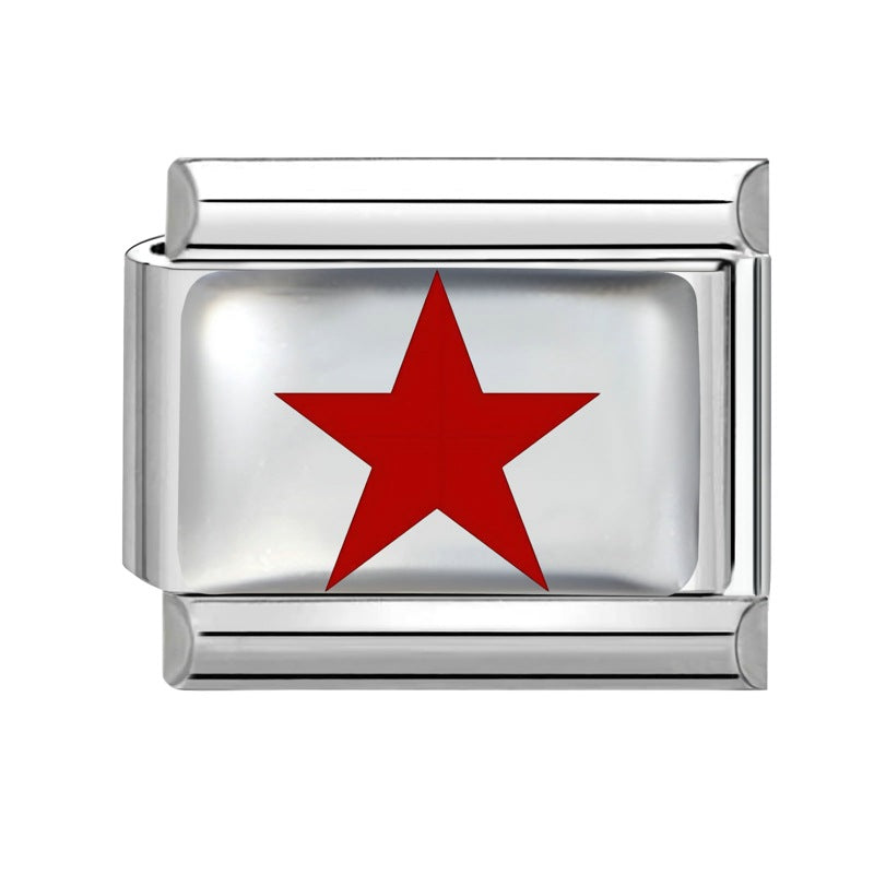 Wholesale 9mm Italian Charm Starter Bracelets DIY square Single Section Creative Stainless Steel Composable Bracelet